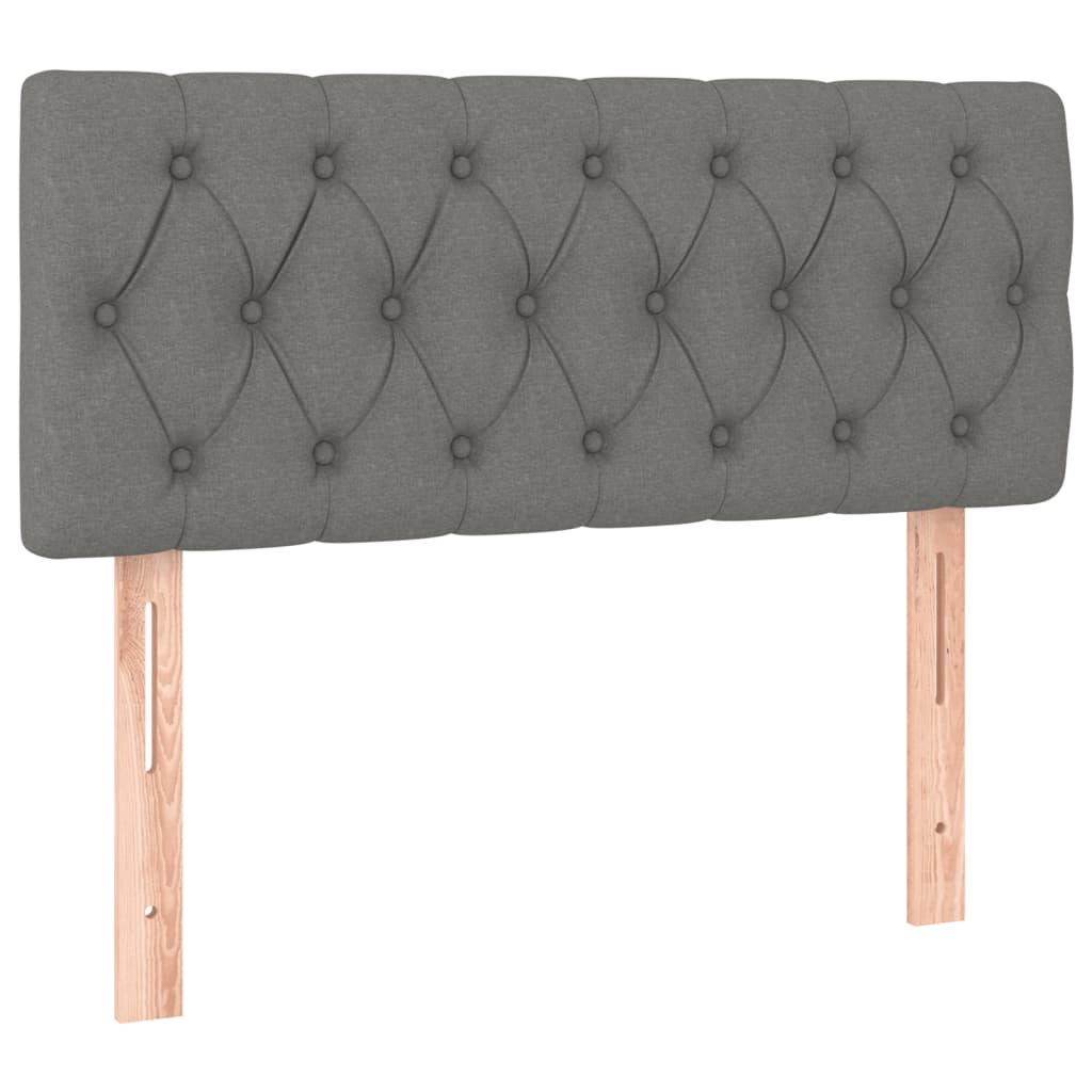 Giroletto a Molle con Materasso Grigio Scuro 90x200 cm Tessuto | homemem39