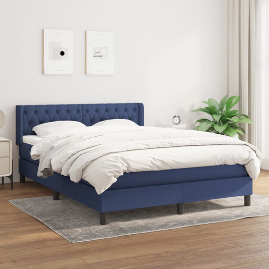 Giroletto a Molle con Materasso Blu 140x200 cm in Tessuto | homemem39
