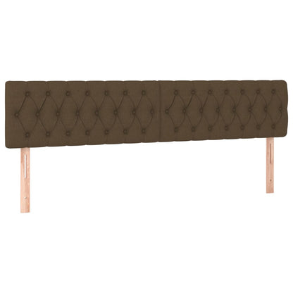 Giroletto a Molle con Materasso Marrone Scuro 200x200cm Tessuto | homemem39