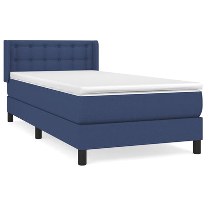 Giroletto a Molle con Materasso Blu 100x200 cm in Tessuto | homemem39
