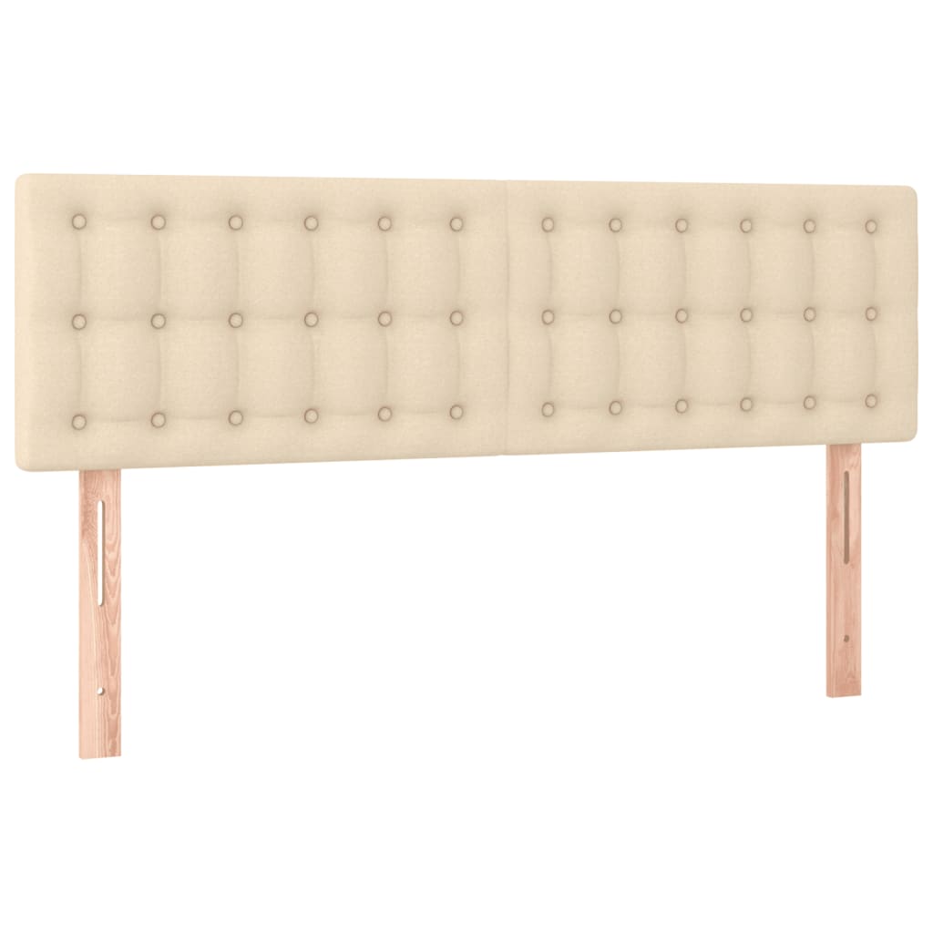 Giroletto a Molle con Materasso Crema 140x19 cm in Tessuto | homemem39