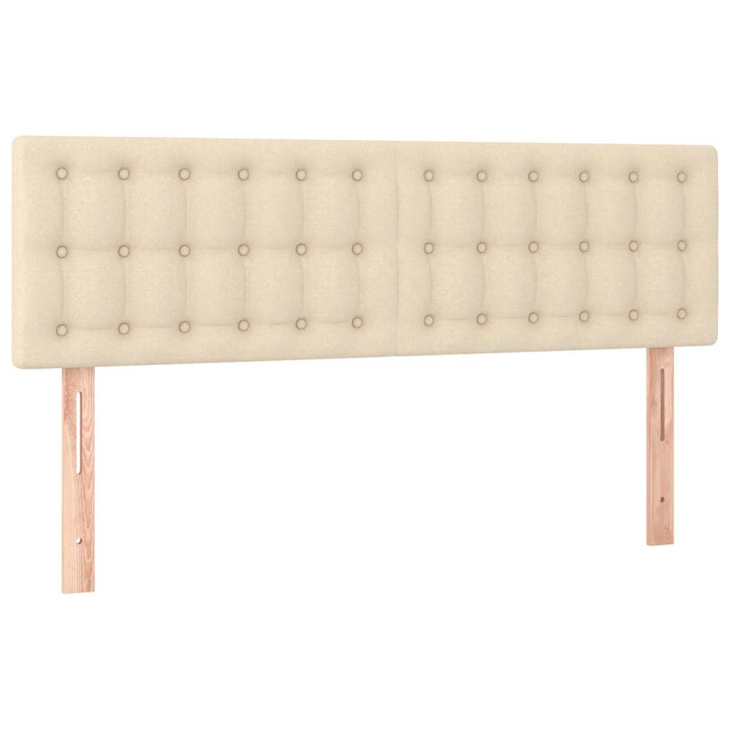 Giroletto a Molle con Materasso Crema 140x200 cm in Tessuto