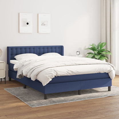 Giroletto a Molle con Materasso Blu 140x200 cm in Tessuto | homemem39