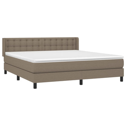 Giroletto a Molle con Materasso Tortora 180x200 cm in Tessuto | homemem39
