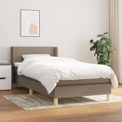 Giroletto a Molle con Materasso Tortora 90x190 cm in Tessuto | homemem39