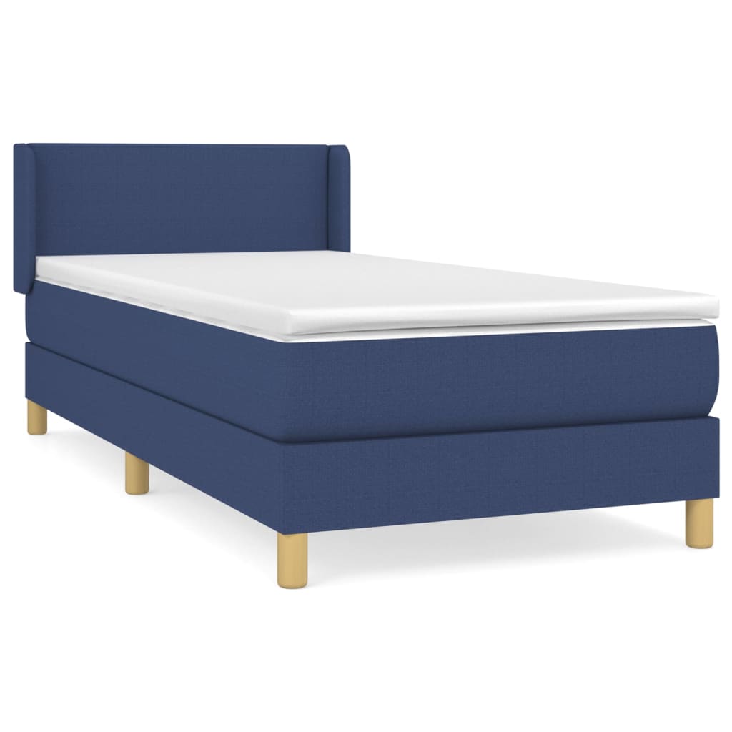 Giroletto a Molle con Materasso Blu 90x190 cm in Tessuto | homemem39