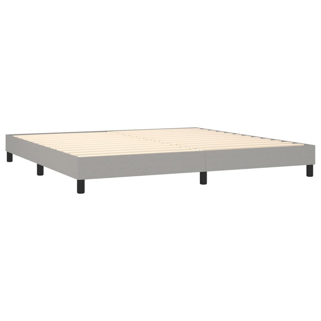 Giroletto a Molle con Materasso Grigio Chiaro160x200 cm Tessuto | homemem39