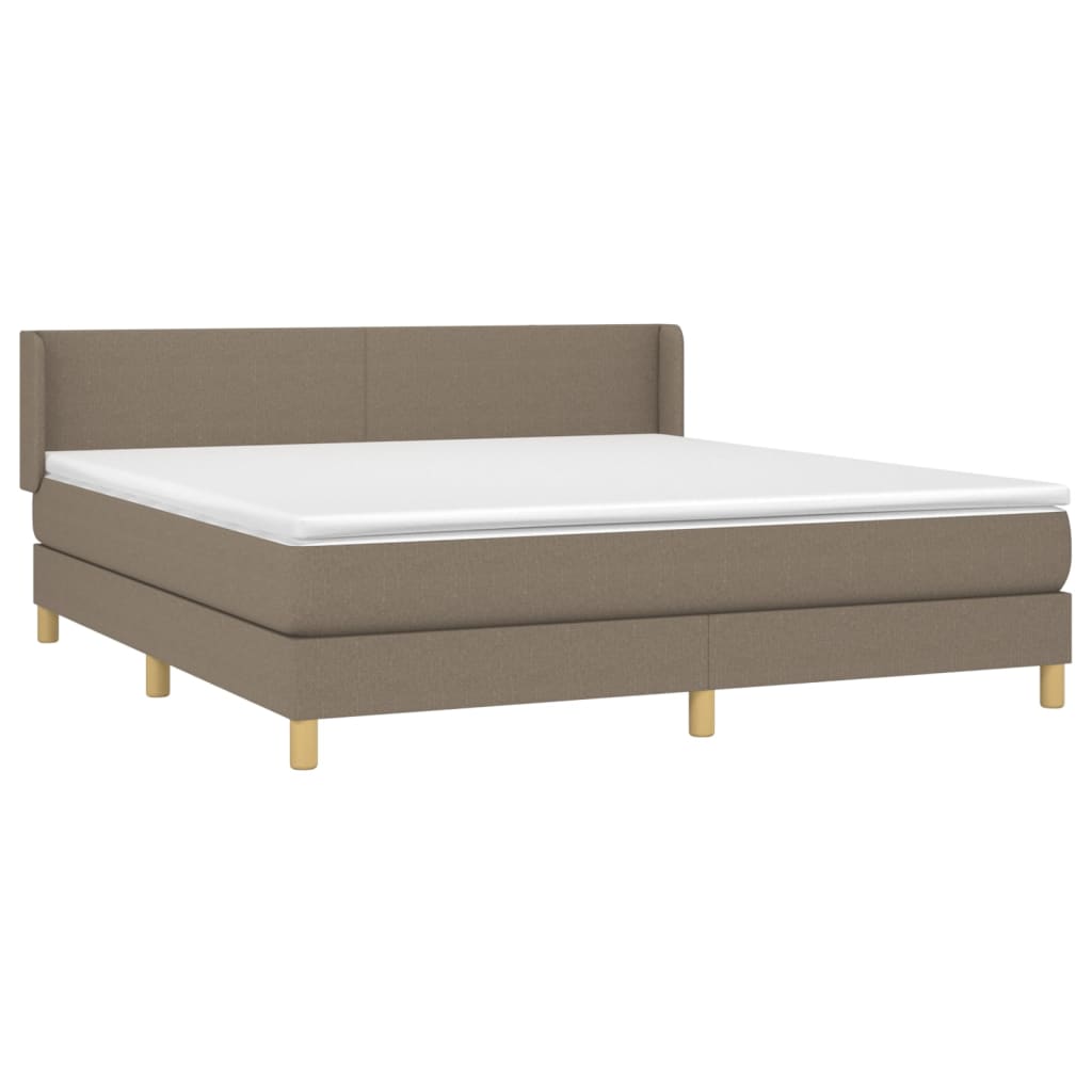 Giroletto a Molle con Materasso Tortora 180x200 cm in Tessuto | homemem39