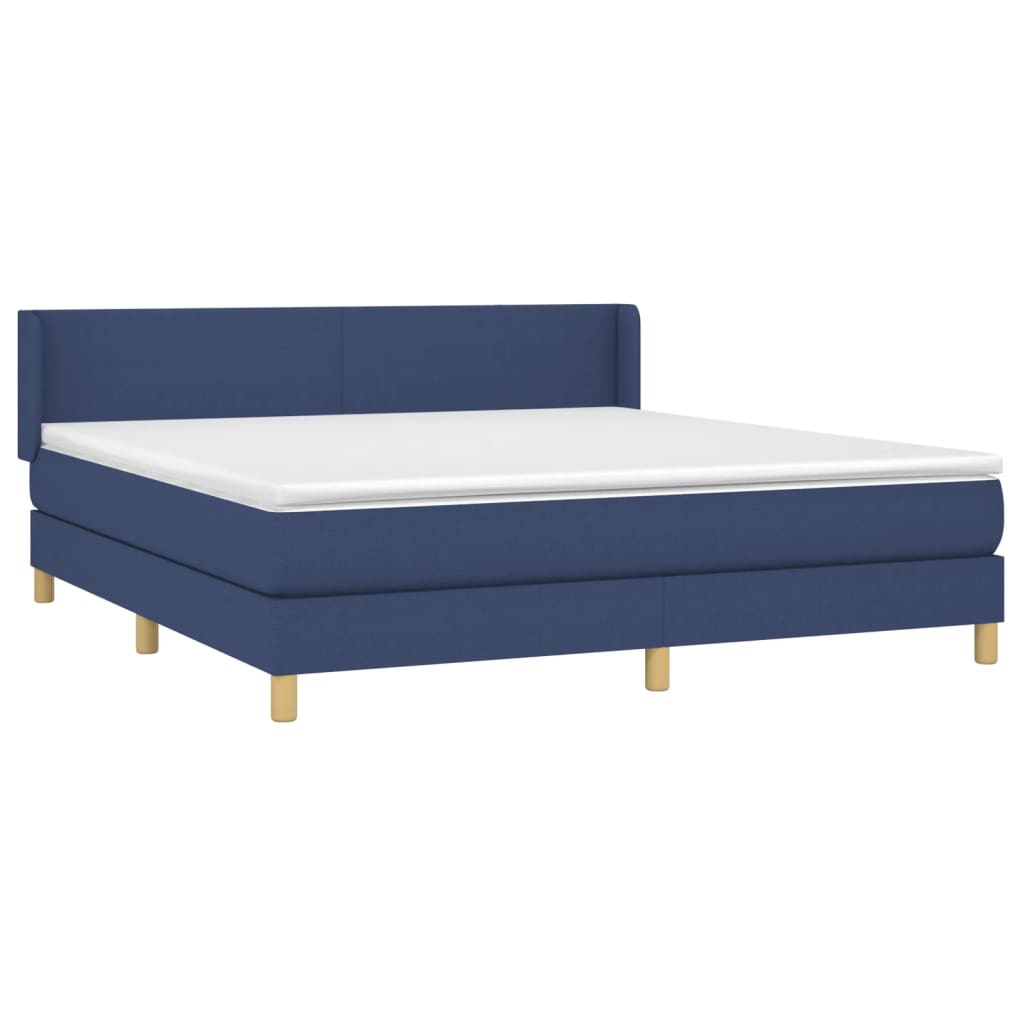 Giroletto a Molle con Materasso Blu 180x200 cm in Tessuto | homemem39