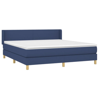 Giroletto a Molle con Materasso Blu 180x200 cm in Tessuto | homemem39