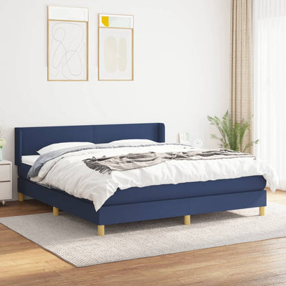 Giroletto a Molle con Materasso Blu 180x200 cm in Tessuto | homemem39