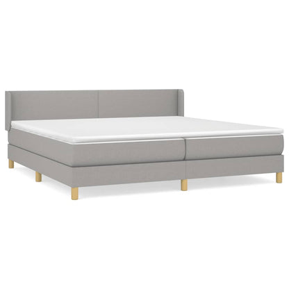 Giroletto a Molle con Materasso Grigio Chiaro 200x200cm Tessuto | homemem39