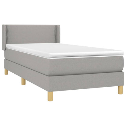 Giroletto a Molle con Materasso Grigio Chiaro 80x200 cm Tessuto | homemem39