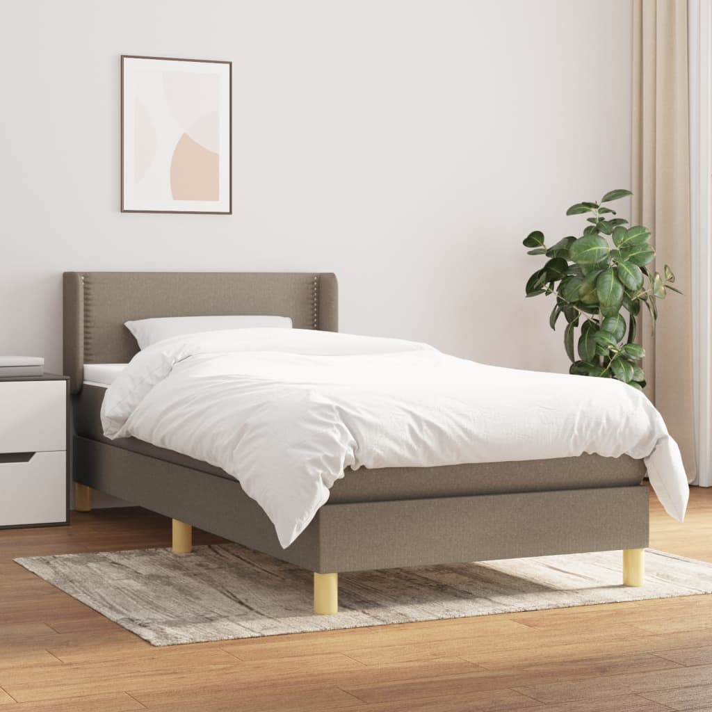 Giroletto a Molle con Materasso Tortora 90x200 cm inTessuto | homemem39