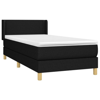 Giroletto a Molle con Materasso Nero 100x200 cm in Tessuto | homemem39
