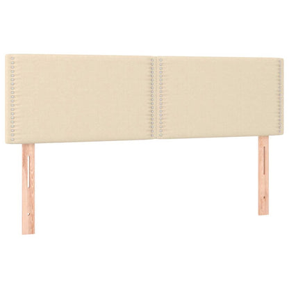 Giroletto a Molle con Materasso Crema 140x19 cm in Tessuto