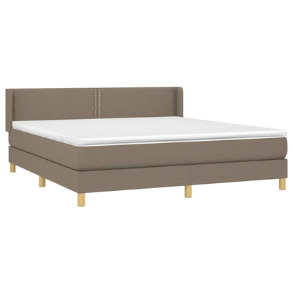 Giroletto a Molle con Materasso Tortora 180x200 cm in Tessuto