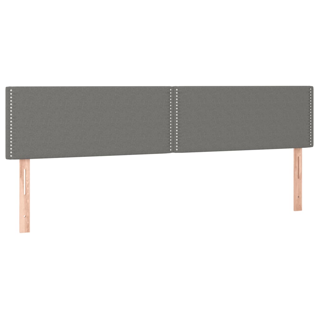 Giroletto a Molle con Materasso Grigio Scuro 200x200 cm Tessuto | homemem39