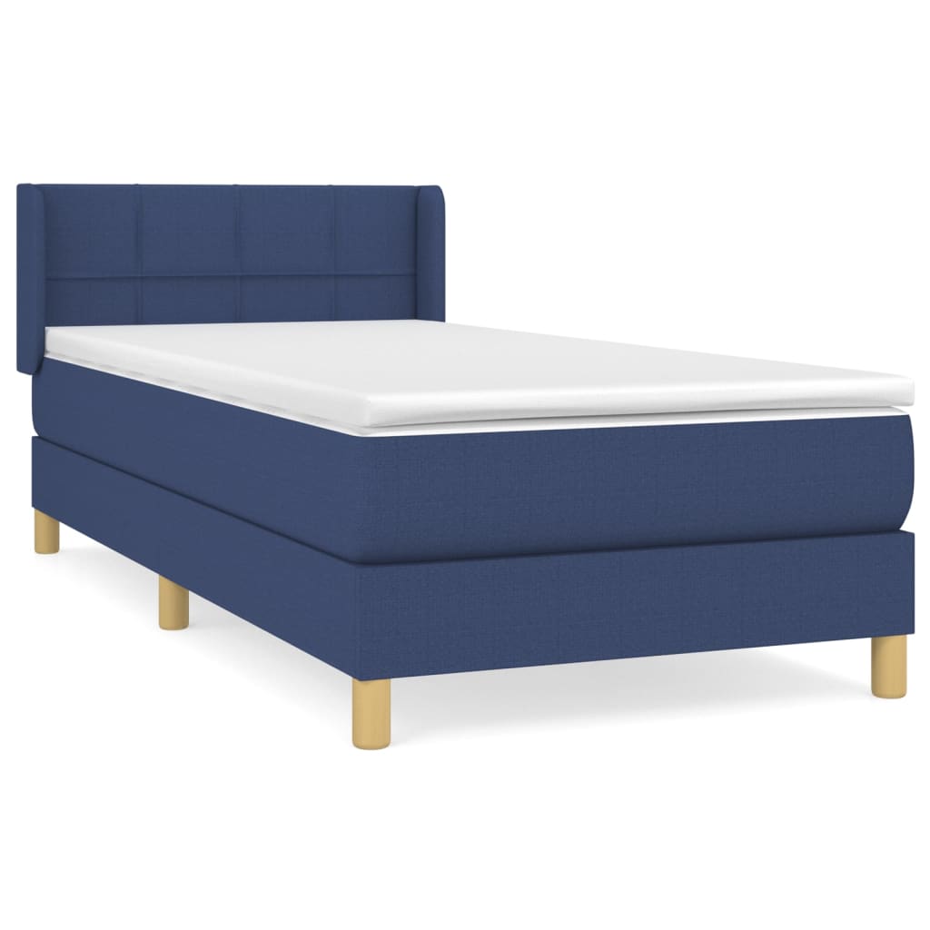 Giroletto a Molle con Materasso Blu 80x200 cm inTessuto | homemem39