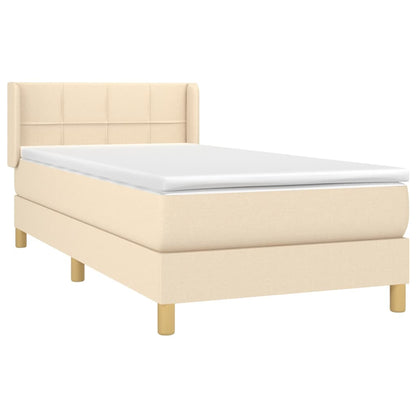 Giroletto a Molle con Materasso Crema 90x200 cm inTessuto | homemem39