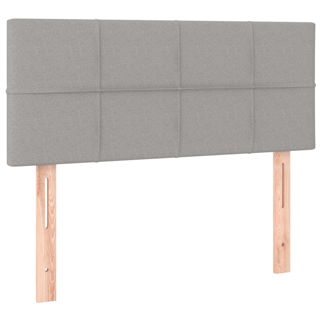 Giroletto a Molle con Materasso Grigio Chiaro100x200 cm Tessuto | homemem39