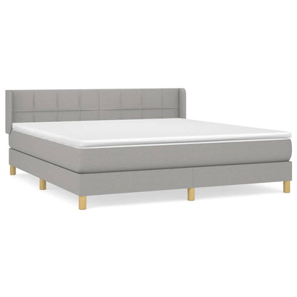 Giroletto a Molle con Materasso Grigio Chiaro180x200 cm Tessuto | homemem39