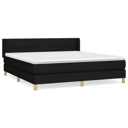 Giroletto a Molle con Materasso Nero 180x200 cm in Tessuto | homemem39