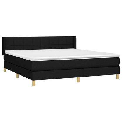 Giroletto a Molle con Materasso Nero 180x200 cm in Tessuto | homemem39