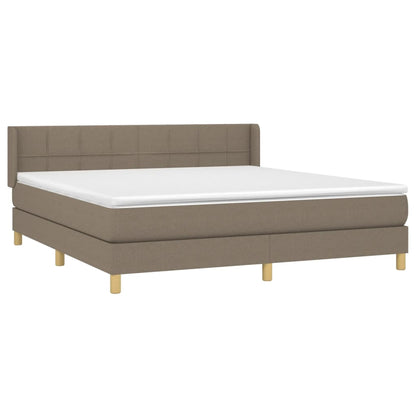 Giroletto a Molle con Materasso Tortora 180x200 cm in Tessuto | homemem39
