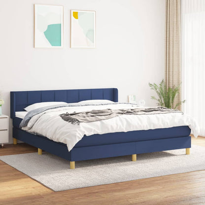 Giroletto a Molle con Materasso Blu 180x200 cm in Tessuto | homemem39