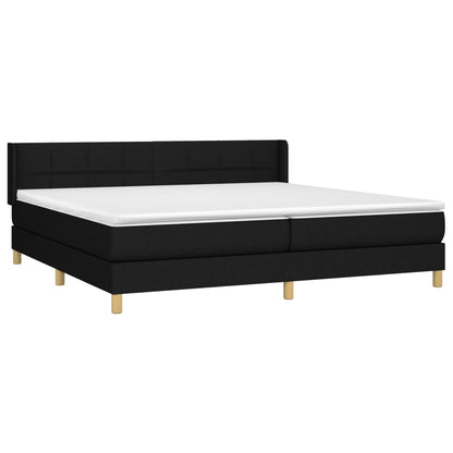Giroletto a Molle con Materasso Nero 200x200 cm in Tessuto | homemem39