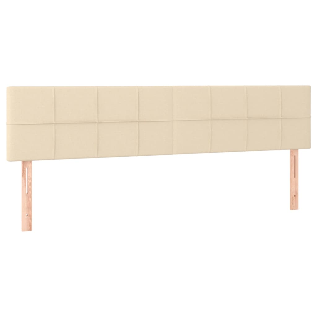 Giroletto a Molle con Materasso Crema 200x200 cm in Tessuto | homemem39