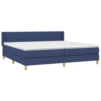Giroletto a Molle con Materasso Blu 200x200 cm in Tessuto | homemem39