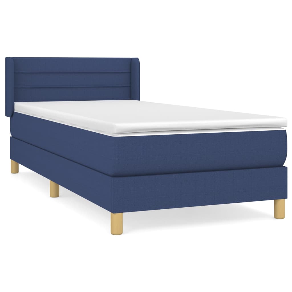 Giroletto a Molle con Materasso Blu 80x200 cm inTessuto | homemem39