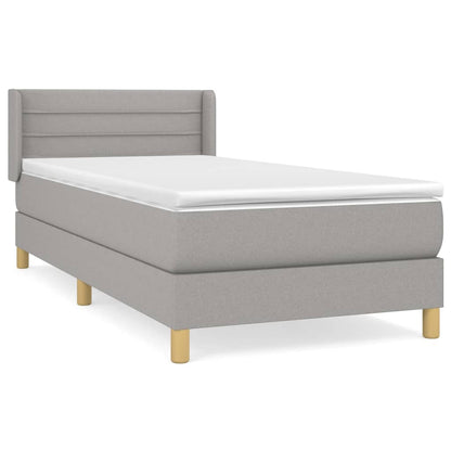 Giroletto a Molle con Materasso Grigio Chiaro 90x200 cm Tessuto | homemem39
