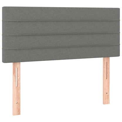 Giroletto a Molle con Materasso Grigio Scuro 90x200 cm Tessuto | homemem39