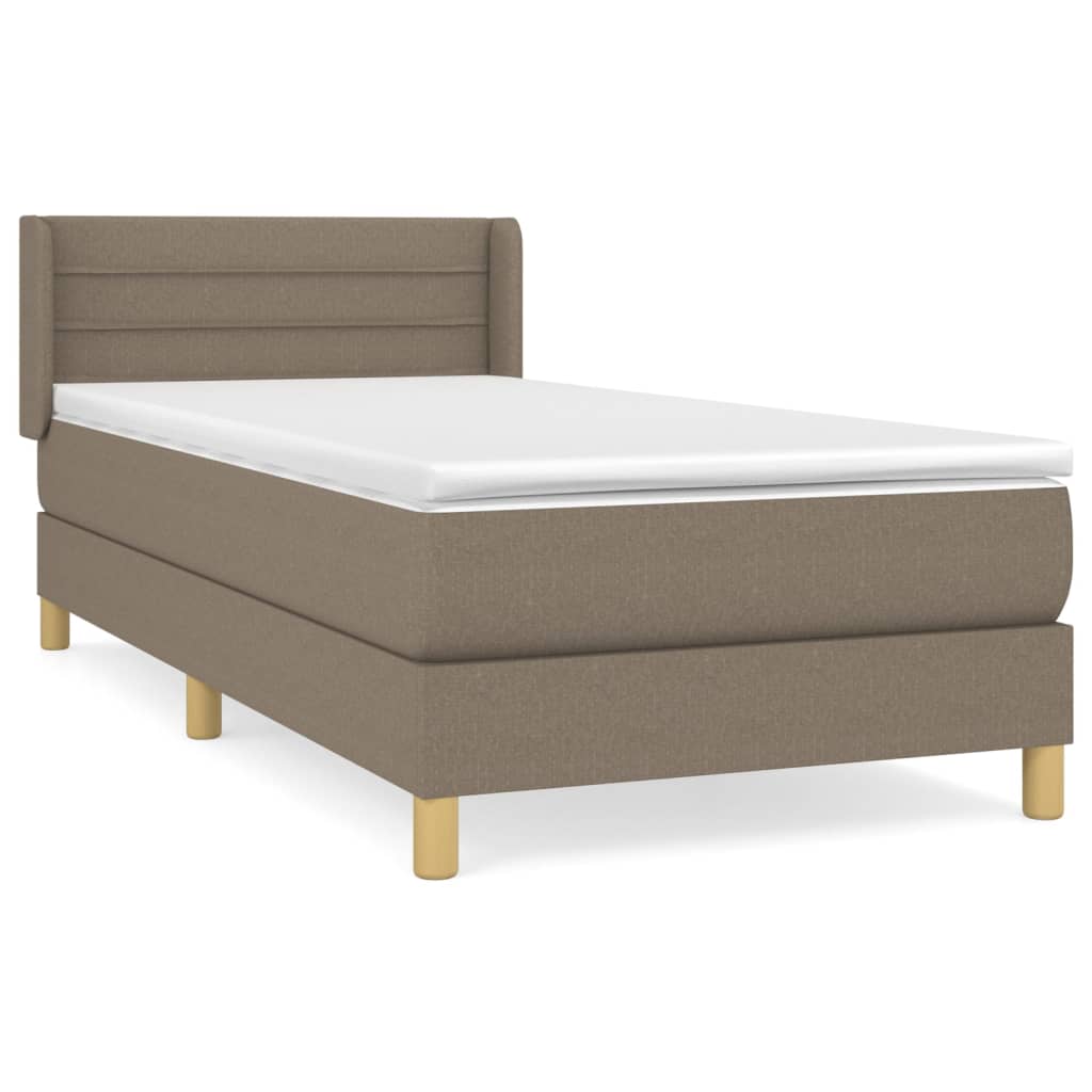 Giroletto a Molle con Materasso Tortora 90x200 cm inTessuto | homemem39