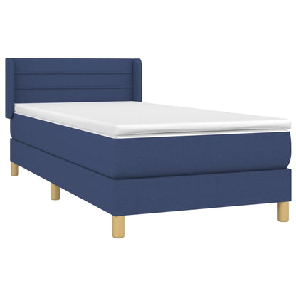 Giroletto a Molle con Materasso Blu 90x200 cm inTessuto | homemem39