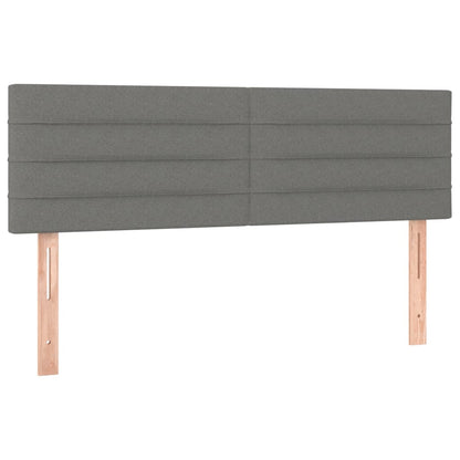 Giroletto a Molle con Materasso Grigio Scuro 140x190 cm Tessuto | homemem39