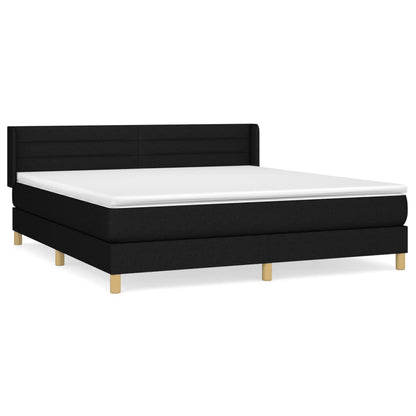 Giroletto a Molle con Materasso Nero 160x200 cm in Tessuto | homemem39