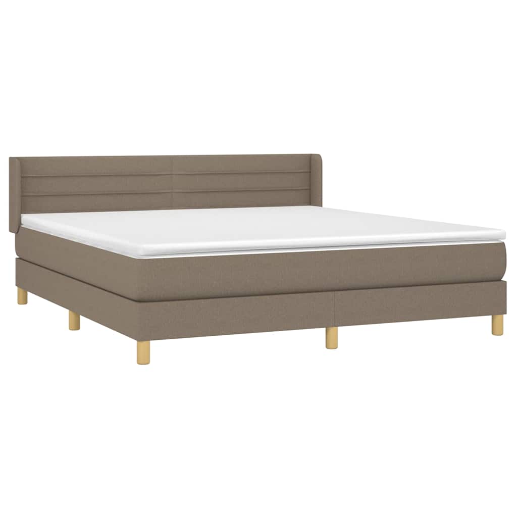 Giroletto a Molle con Materasso Tortora 160x200 cm in Tessuto