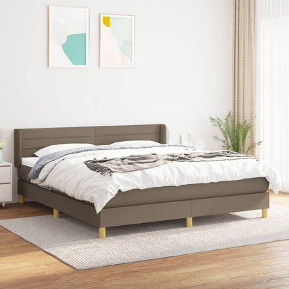 Giroletto a Molle con Materasso Tortora 160x200 cm in Tessuto | homemem39