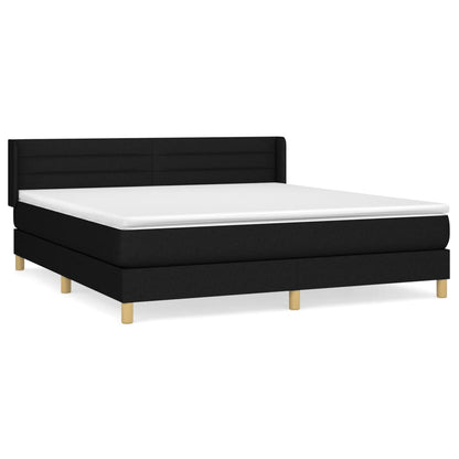 Giroletto a Molle con Materasso Nero 180x200 cm in Tessuto | homemem39