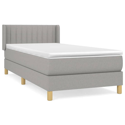 Giroletto a Molle con Materasso Grigio Chiaro 80x200 cm Tessuto | homemem39