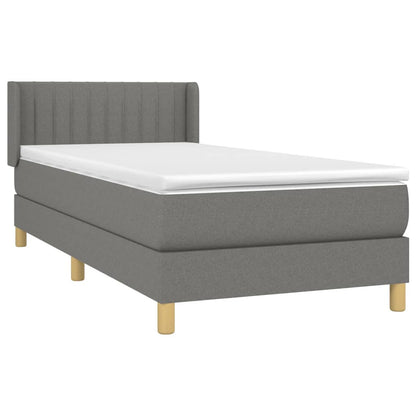 Giroletto a Molle con Materasso Grigio Scuro 80x200 cm Tessuto | homemem39