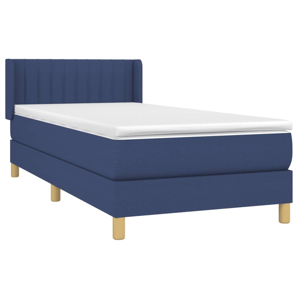 Giroletto a Molle con Materasso Blu 90x200 cm inTessuto | homemem39
