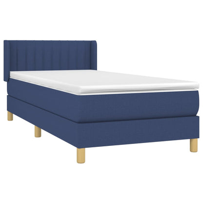 Giroletto a Molle con Materasso Blu 100x200 cm in Tessuto | homemem39