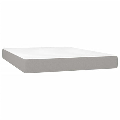 Giroletto a Molle con Materasso Grigio Chiaro 140x190cm Tessuto | homemem39
