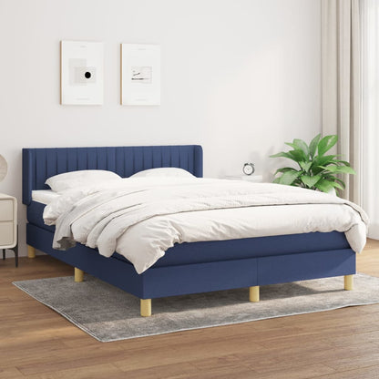 Giroletto a Molle con Materasso Blu 140x190 cm in Tessuto | homemem39