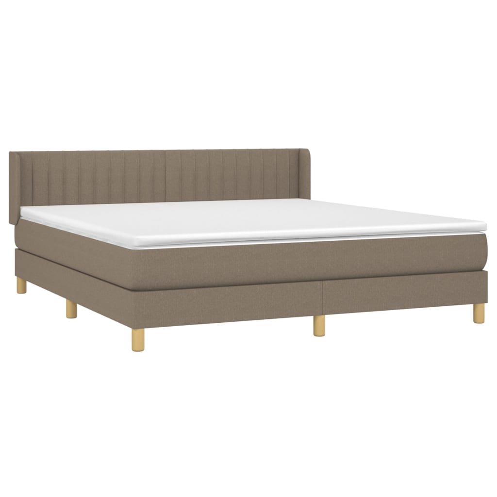 Giroletto a Molle con Materasso Tortora 160x200 cm in Tessuto | homemem39